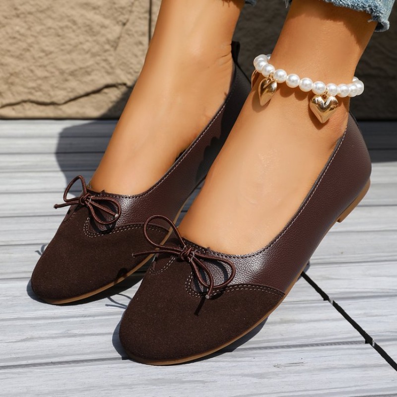 Women'S Shoes Clogs - Damen-Slip-On-Flachschuhe, einfarbige Arbeits- und Freizeitschuhe für