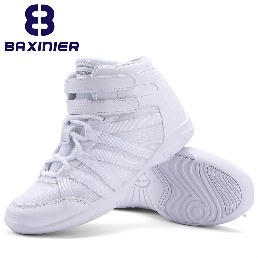 Women Shoes Tennis - BAXINIER Weiße High-Top-Cheerleading-Schuhe für Mädchen, leichte