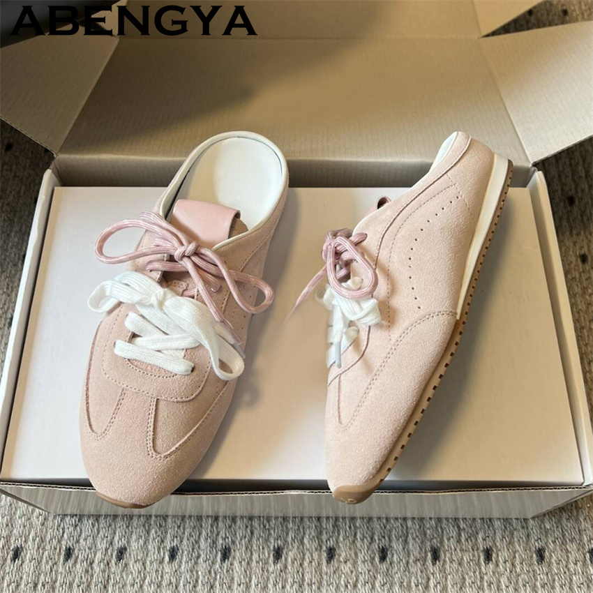 Oxford Lace Up Women - Damen-Slipper mit Schnürung, lässig, flach, für
