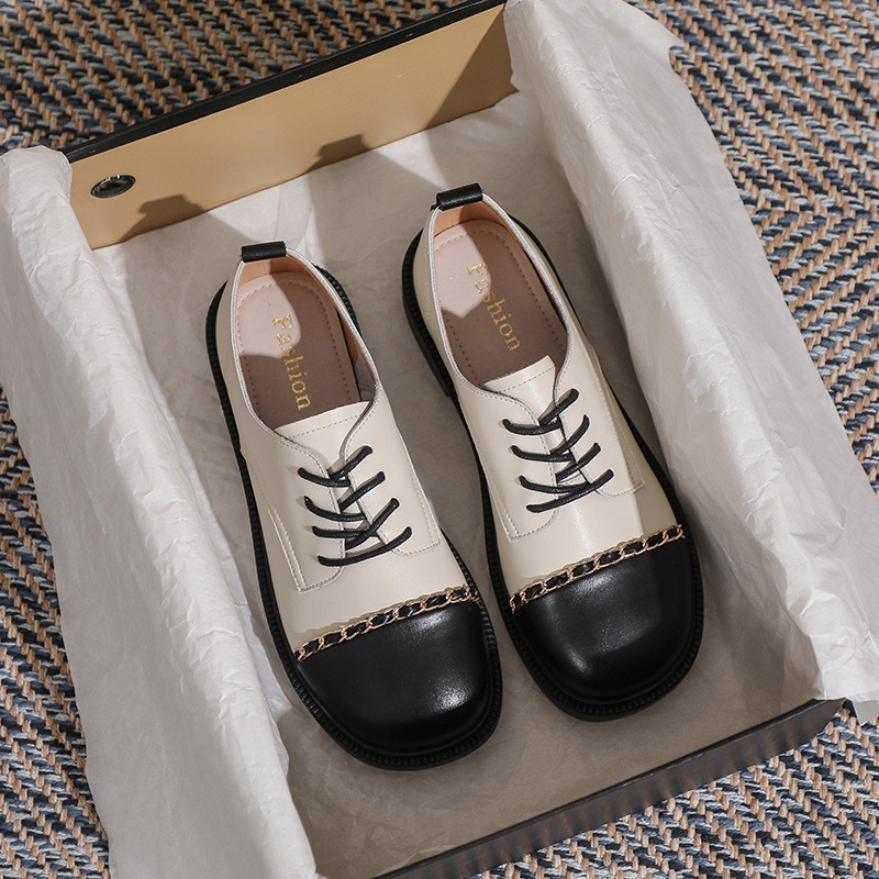 Oxford Lace Up Women - Neue Retro-Damenschuhe, modische britische Oxford-Schuhe für