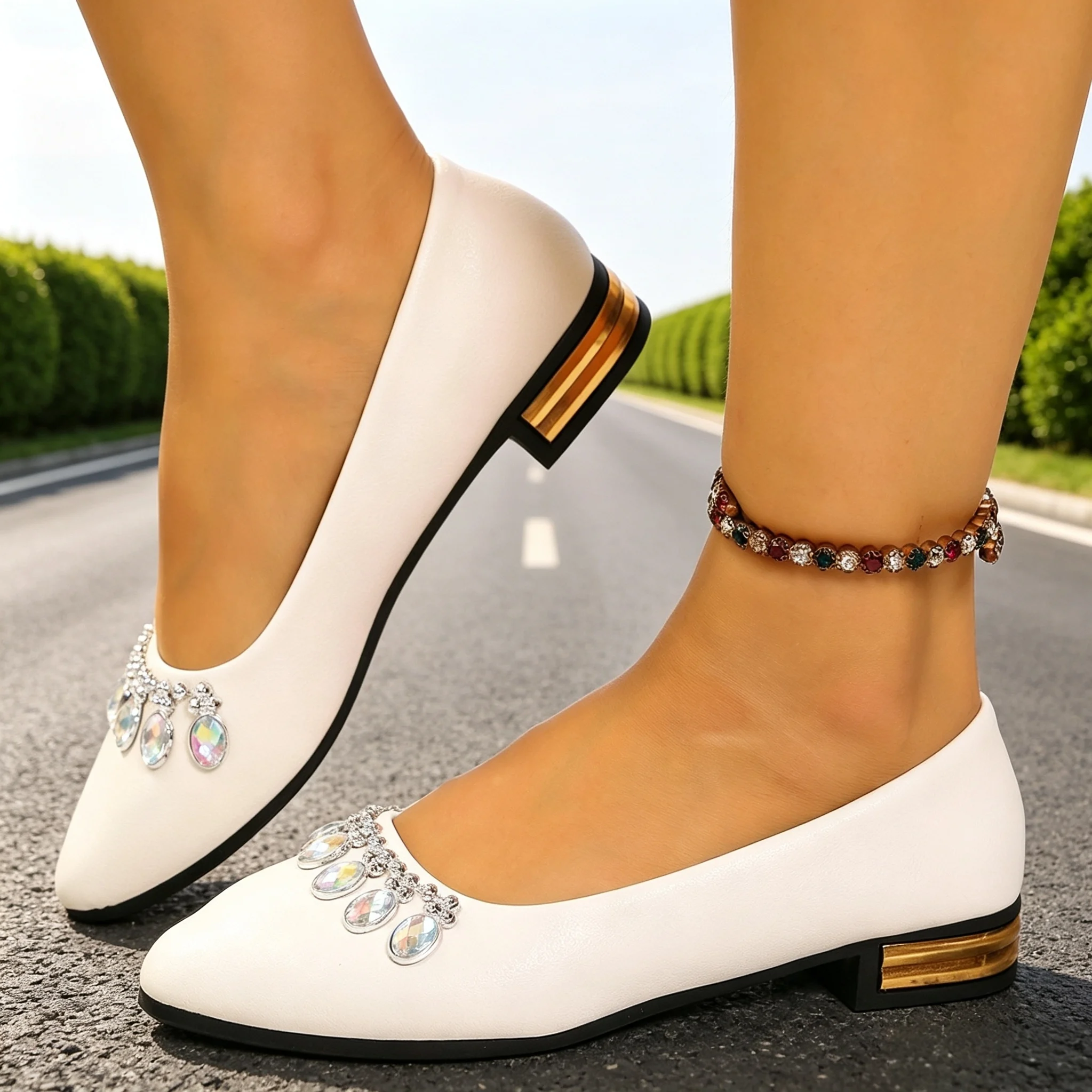 Women'S Shoes Quality - Damen Flache Schuhe mit Spitzer Zehenpartie,