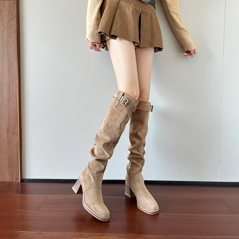 Sock Boot Women - Kniehohe Stiefel mit hohen Absätzen für