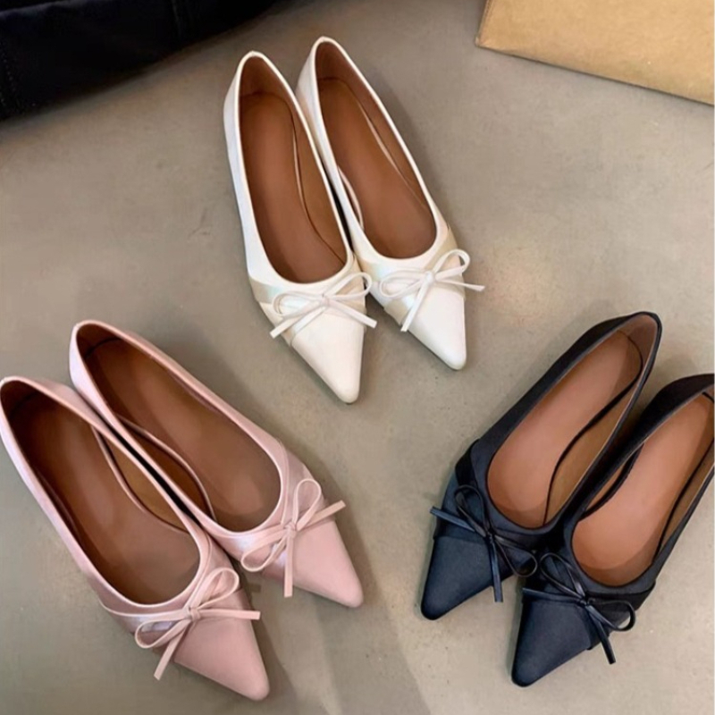 Mule Slip On - Sommerliche neue Chiffon-Sandalen mit süßer Schleife