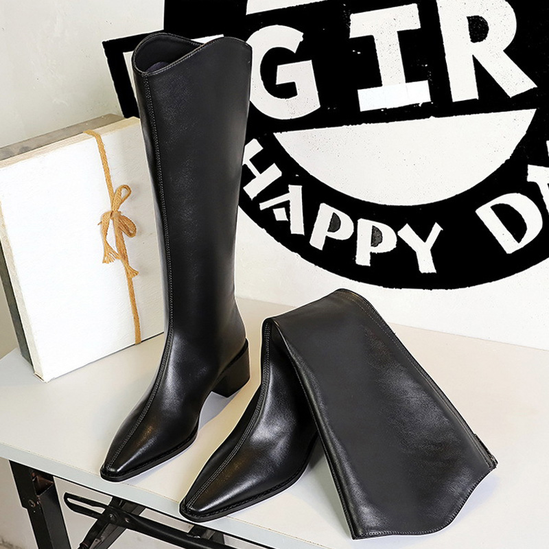 Knee High Boots Women - BIGTREE 2027 Neue Street-Style Spitze Stiefeletten
