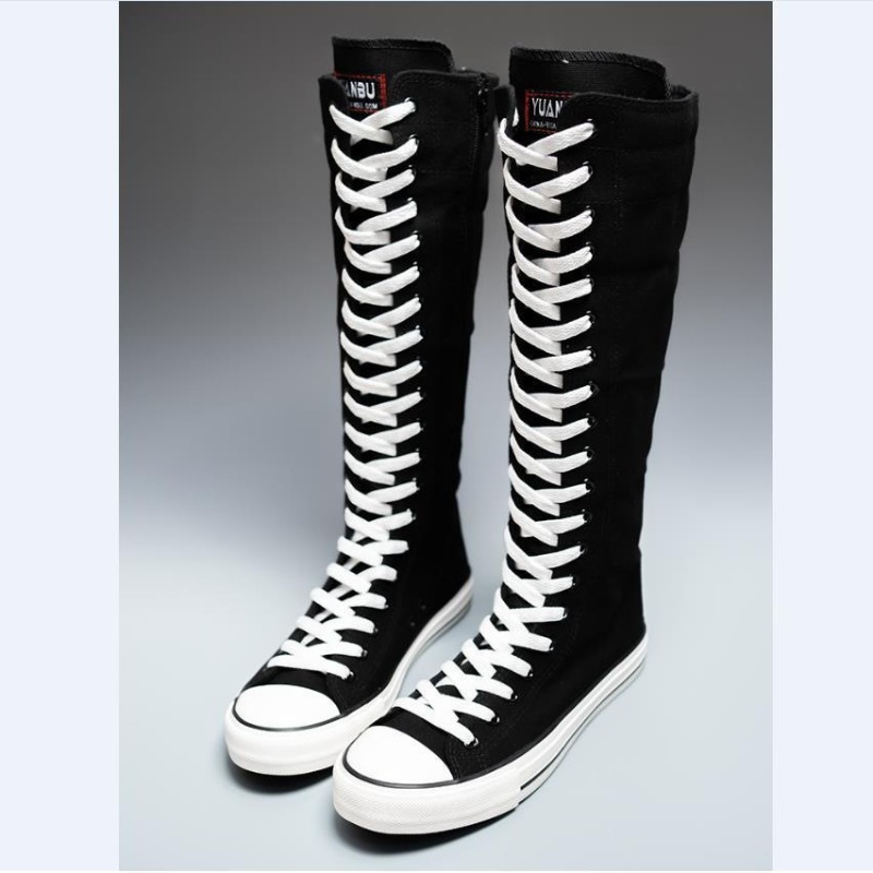 2025 Neue High-Top Canvas-Schu – Knee High Boots Women Bewertung und Preis