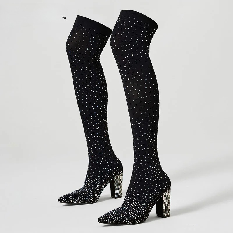 Aneikeh Kristall-Overknee-Stie – Sock Boot Women Bewertung und Preis