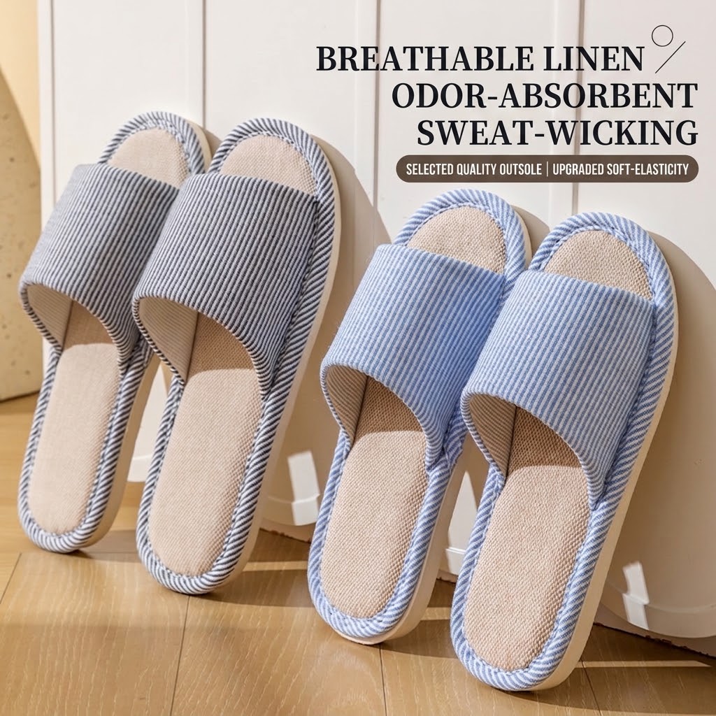 Atmungsaktive Leinen-Hausschuh – Mule Slip On Bewertung und Preis