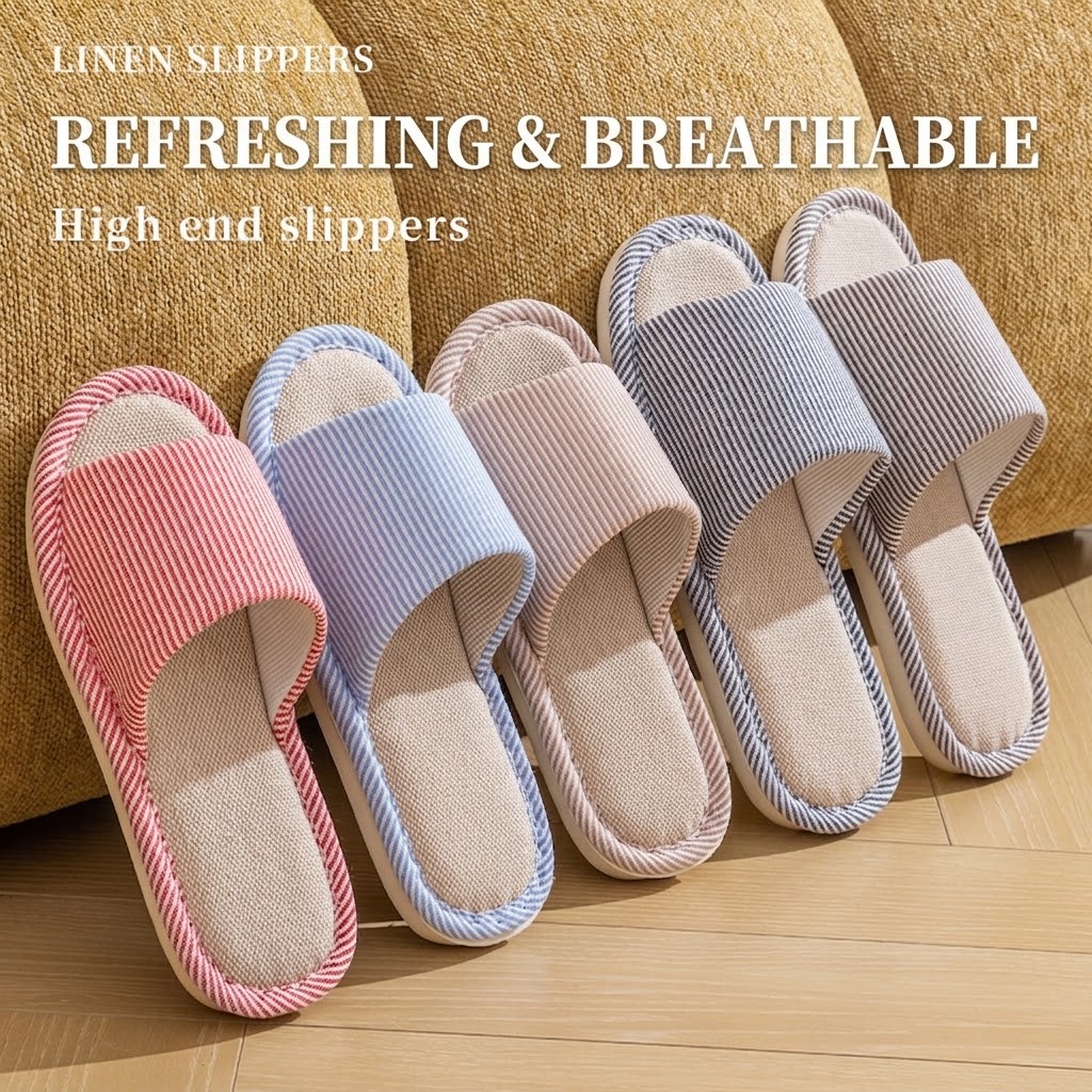 Atmungsaktive Leinen-Hausschuh – Mule Slip On Bewertung und Preis