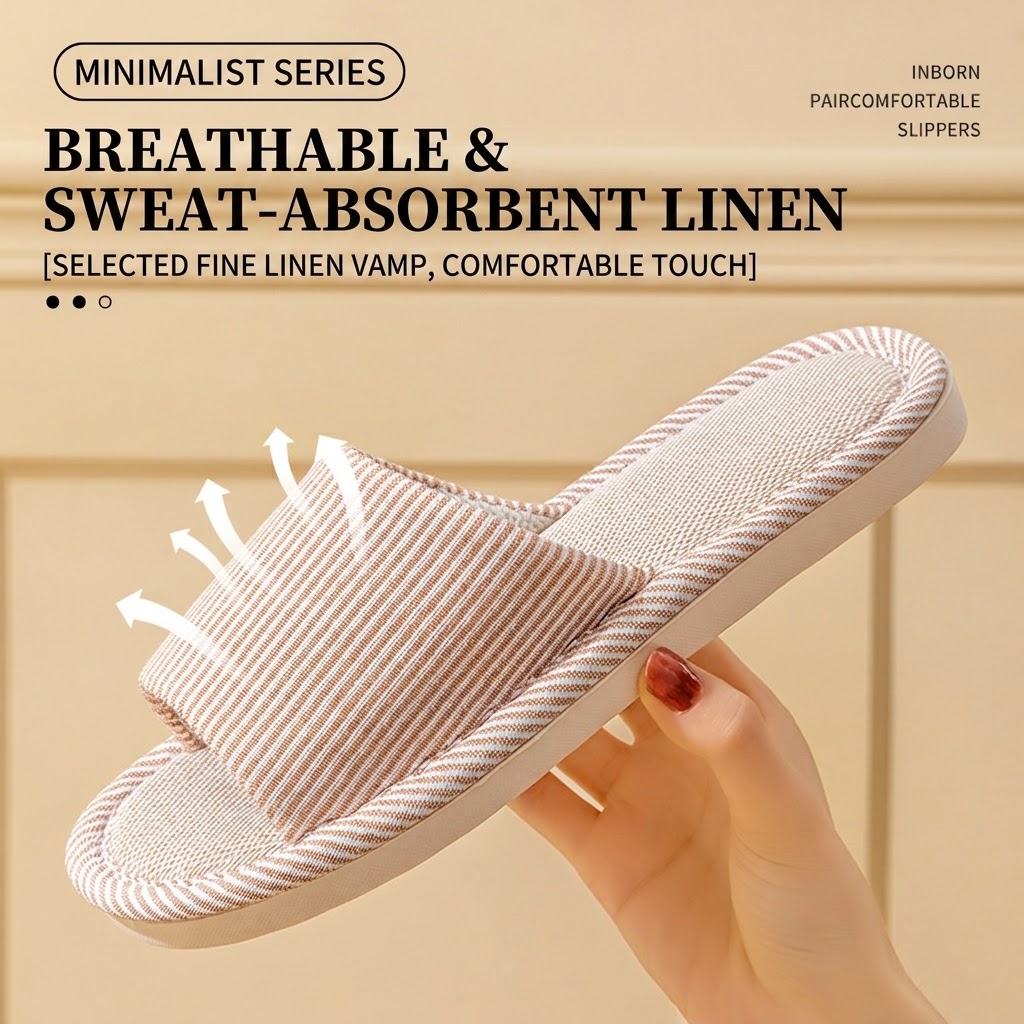 Atmungsaktive Leinen-Hausschuh – Mule Slip On Bewertung und Preis